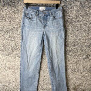 Sene Jeans Womens 30 Light Wash Straight Leg Denim Blue Custom Fit Stretch Pants